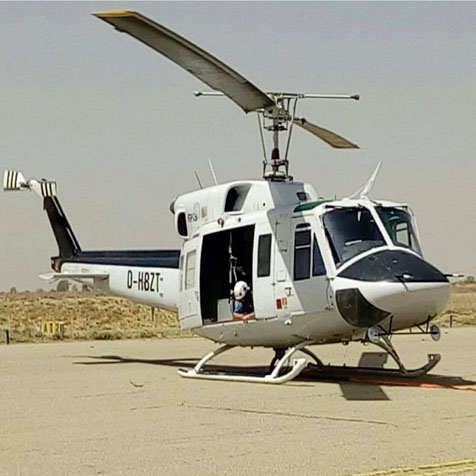 Bell 212 (or similar UH-1 Huey variant) Helicopter